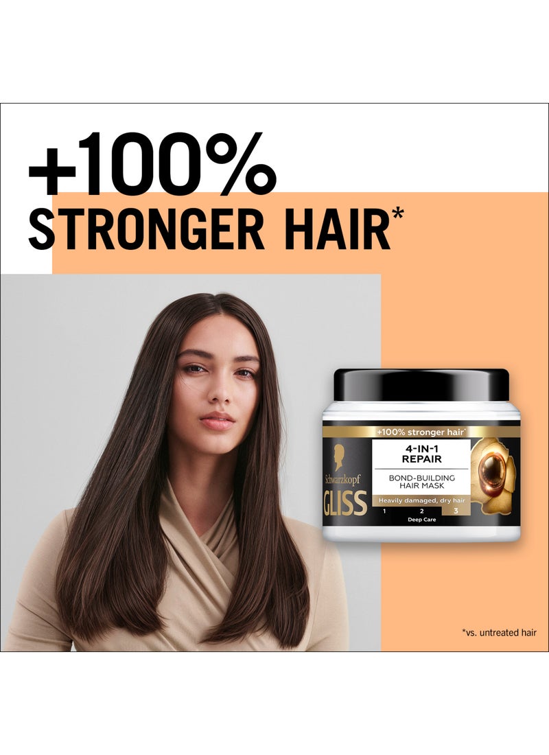Schwarzkopf Gliss 4-IN-1 Repair Bond-Building Hair Mask, 400ml - Image 2