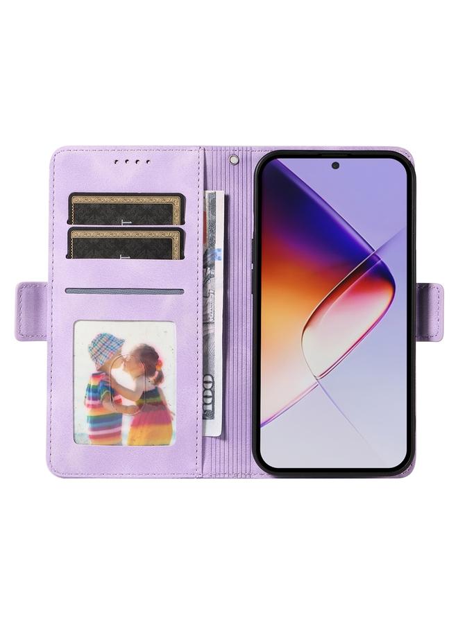Zaboon Case For Infinix Note 40 Pro 4G / 5G / Note 40 Pro+ Embossed Rhombus Starry Leather Phone Case - Image 4