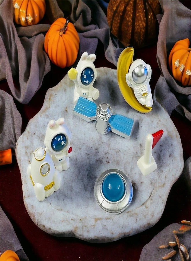 Krisah 7 pcs Space Theme Resin Miniature Doll House Garden Decorative X Small Multi Color Items - Image 3