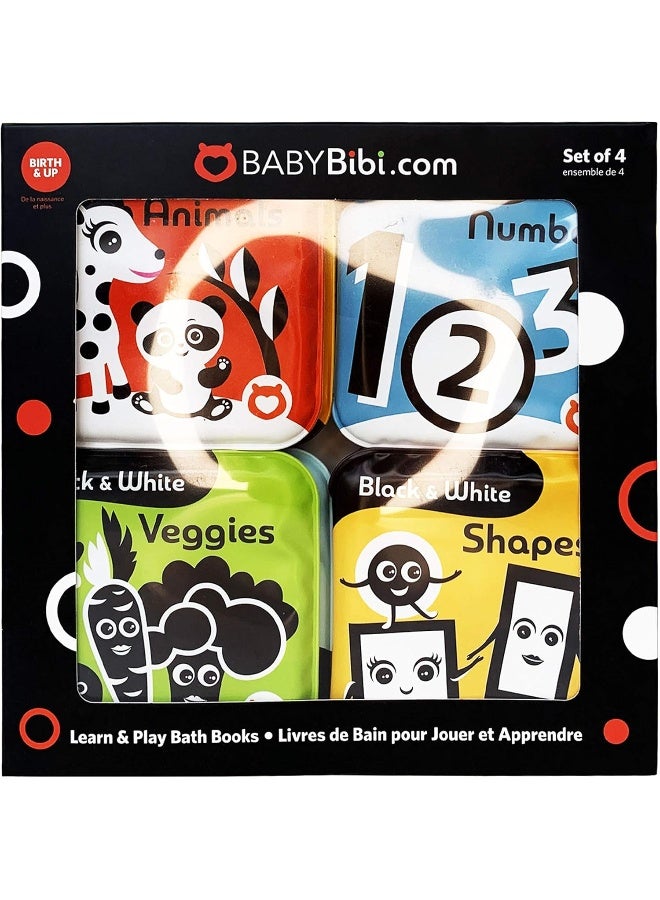 BabyBibi Bath Books â€“ Set of 4 Black and White Waterproof Books - Image 2