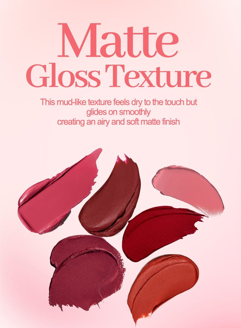 أوليبولا علبة بودنغ ضبابية للشفاه والخدود مع فرشاة شفاه من السيليكون، كريم مخملي غير لامع متعدد الأغراض للحصول على لون قابل للبناء، تركيبة خفيفة الوزن للحصول على مظهر يدوم طويلاً وإخفاء خطوط الشفاه - Image 3