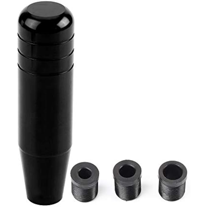 ريحني مقبض ناقل الحركة اليدوي للسيارة يونيفرسال 13 سم من سبيكة الألمنيوم وذراع تبديل مريح مظهر أنيق أسود مريح لليدين - Image 2