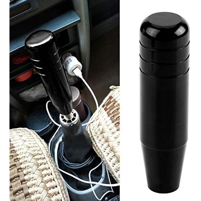 ريحني مقبض ناقل الحركة اليدوي للسيارة يونيفرسال 13 سم من سبيكة الألمنيوم وذراع تبديل مريح مظهر أنيق أسود مريح لليدين - Image 5