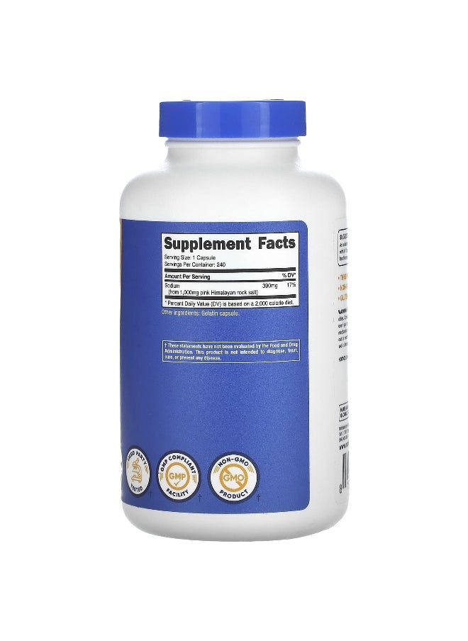 Nutricost - Nutricost, Himalayan Salt , 1,000 mg , 240 Capsules - Image 1