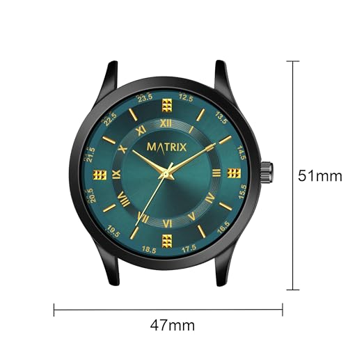Matrix Dope Black/Green Dial with Softest Silicone Strap Analog Watch for Men's & Boys (Teal Green) - Image 4