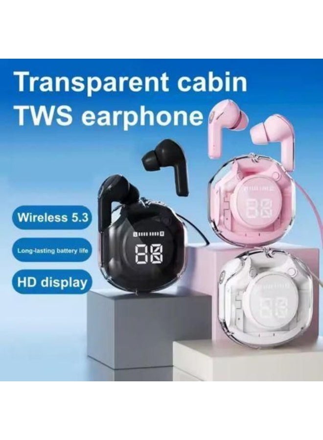 Headphones Air39 Pro Noise Cancelling Bluetooth Earbudsm, with Digital Display Charging Case - white - Image 2