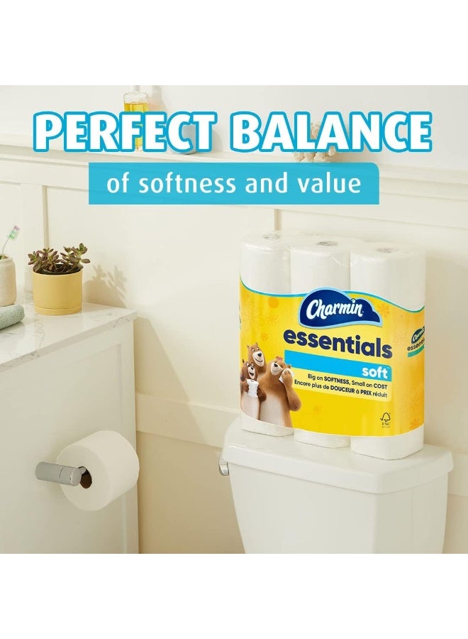 Charmin Essentials Soft Mega 2 Ply Toilet Paper 12 Rolls=48 Regular - Image 5