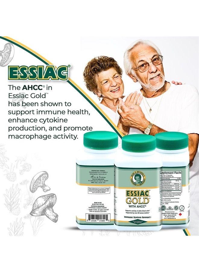 Essiac مستخلص الذهب مع مستخلص الفطر من مكمل AHCC لتعزيز دعم المناعة - 60 كبسولة | مزيج قوي من مضادات الأكسدة للمساعدة في تعزيز الصحة العامة والرفاهية - Image 4