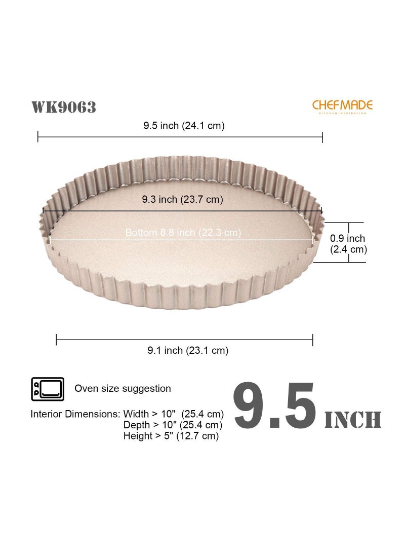 شيف ميد 9.5 بوصة دائرية تارت بان مع قاع فضفاض قابل للإزالة - Image 2