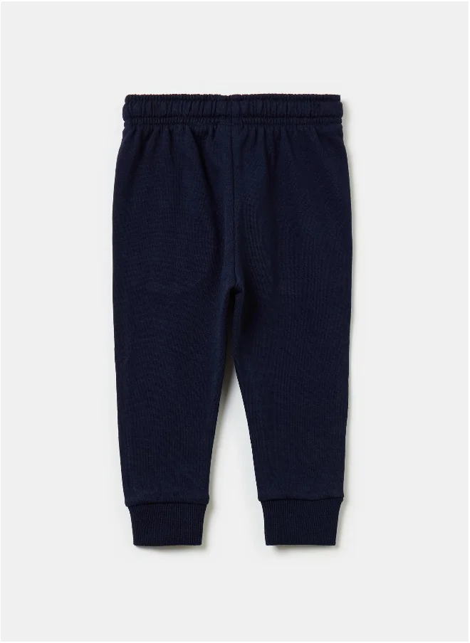 Ovs Fleece joggers with drawstring and print