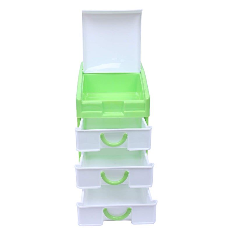 Kuber Industries Kuber Industries Plastic Four Layer Drawer Storage Cabinet Box GreenCTKTC25144  - Image 4