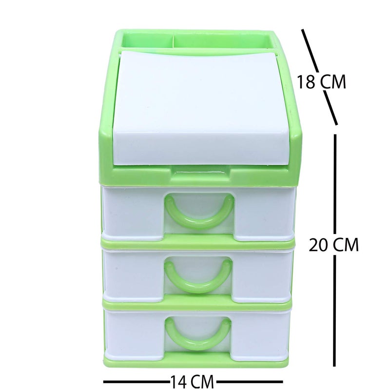 Kuber Industries Kuber Industries Plastic Four Layer Drawer Storage Cabinet Box GreenCTKTC25144  - Image 2