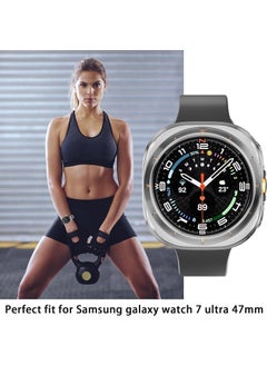 Techmaster Samsung Galaxy Watch 7 Ultra 47MM Compatible Case Screen Protector 360 Full Protection Case Cover  - Image 4