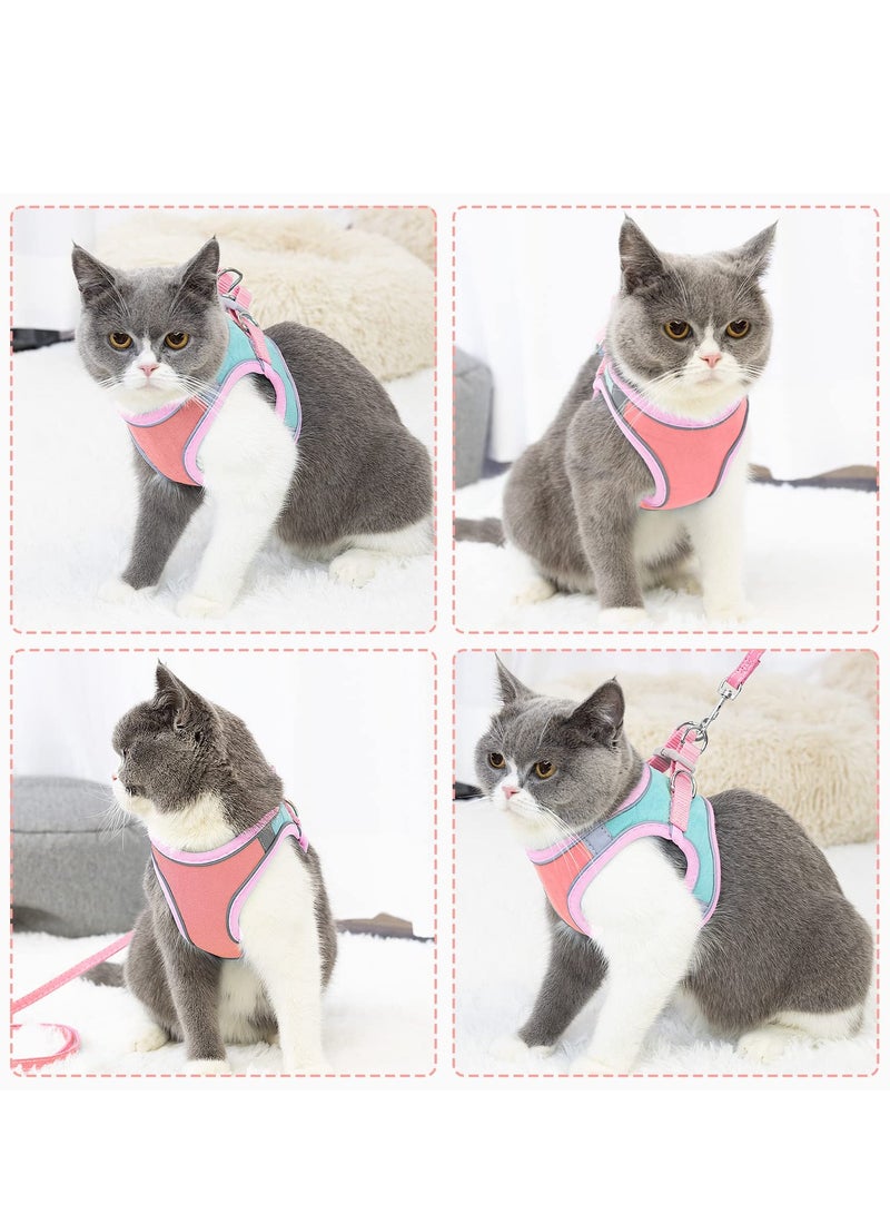 قابل للتعديل لينة وقوية الفراء تقليد القط سترة الأشرطة مع الأشرطة العاكسة على المشي القط الأشرطة الواقية من الرصاص مجموعات مناسبة لأنّ متوسطة وصغيرة الحجم القطط ( م ) - Image 5