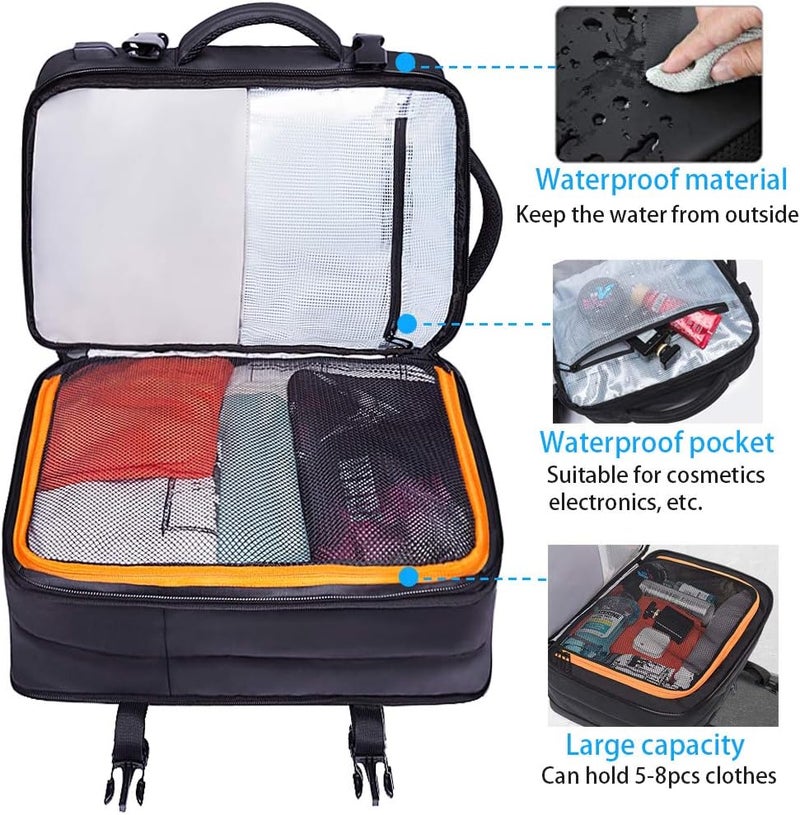 BANGE 35-45L Carry On Backpack Weekender Travel Backpacks 17.3 inch Laptop Back Pack Business Expandable Bag for Men and Women - Image 3