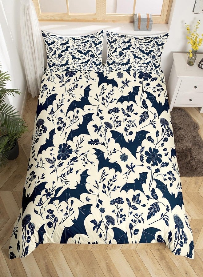 Feelyou Bats Halloween Duvet Cover Bat Twin Size Bedding Set Decoration for Kids Boys Girls Cartoon Gothic Spooky Comforter Cover Halloween Bedspread Cover Soft and Lightweight - Image 3