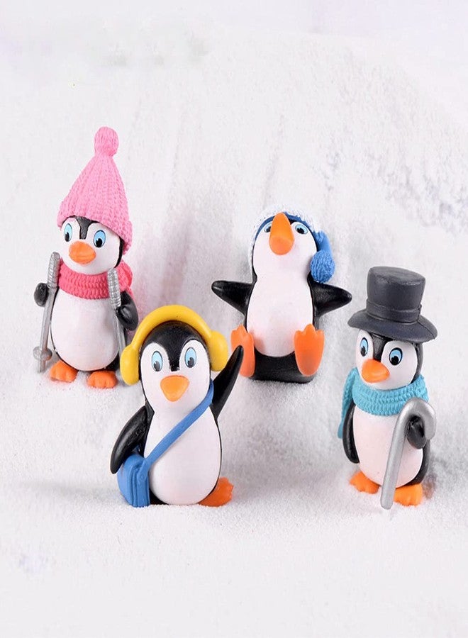MAOMIA 8 Pcs Cute Penguin Figures Mini Penguin Figurines Collection Playset Cake Topper Fairy Garden Party Decoration - Image 2
