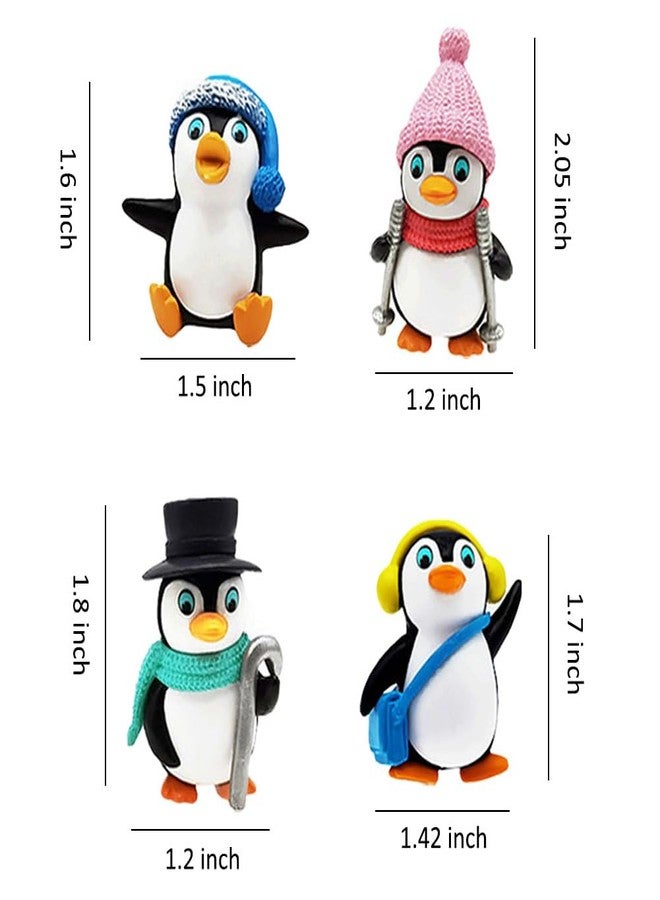 MAOMIA 8 Pcs Cute Penguin Figures Mini Penguin Figurines Collection Playset Cake Topper Fairy Garden Party Decoration - Image 5