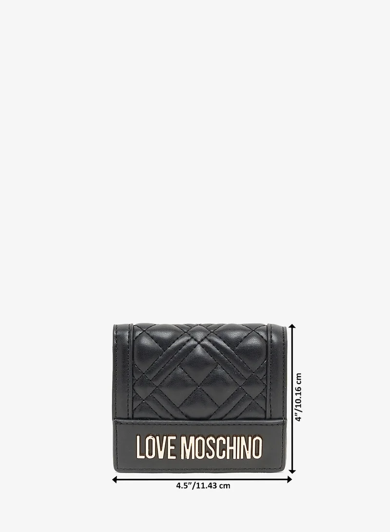 Love Moschino Logo bi fold wallets
