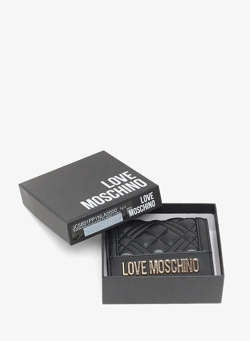 Love Moschino Logo bi fold wallets
