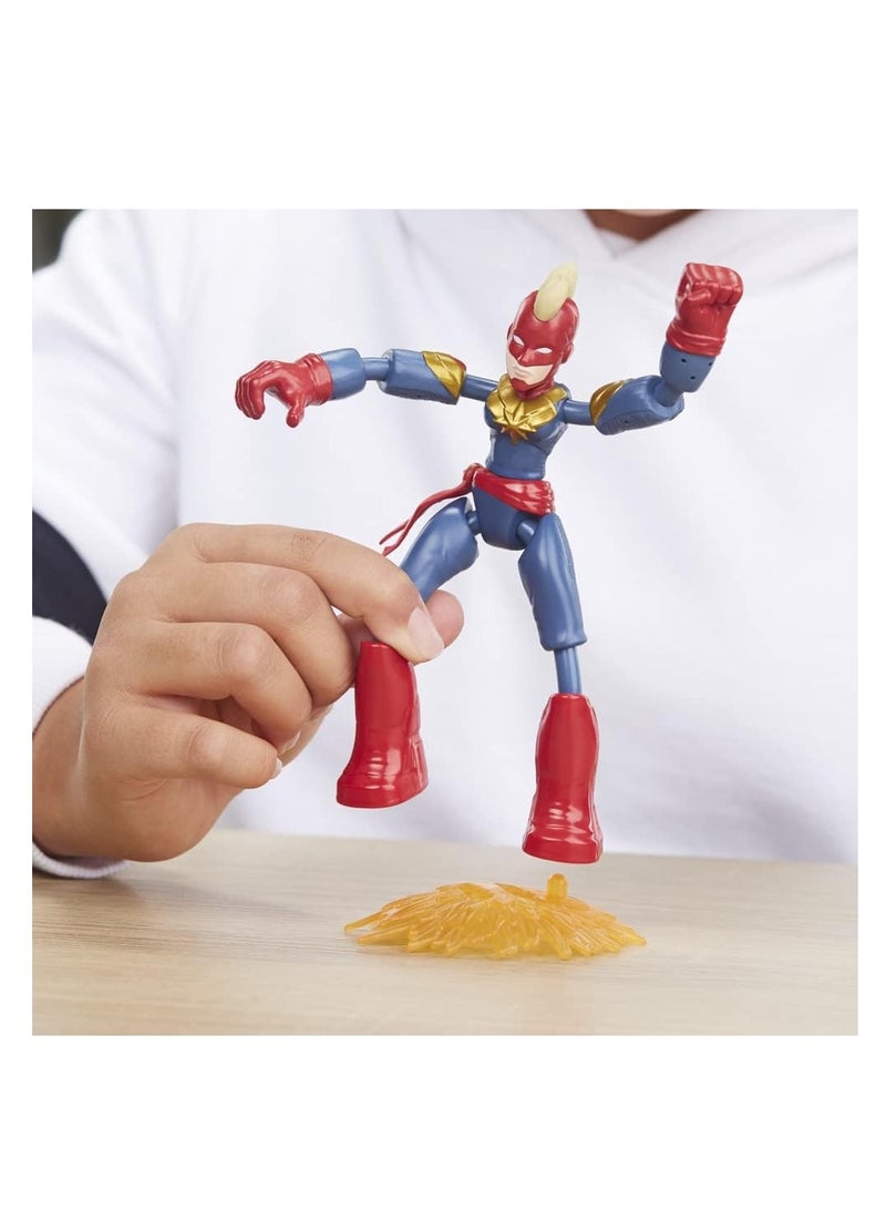 MARVEL Avengers Bend & Flex Captain Marvel Action Figure E7872 - Image 3