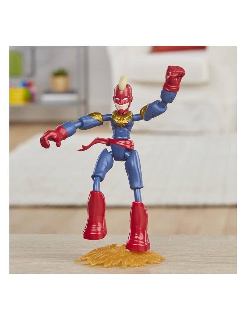 MARVEL Avengers Bend & Flex Captain Marvel Action Figure E7872 - Image 2
