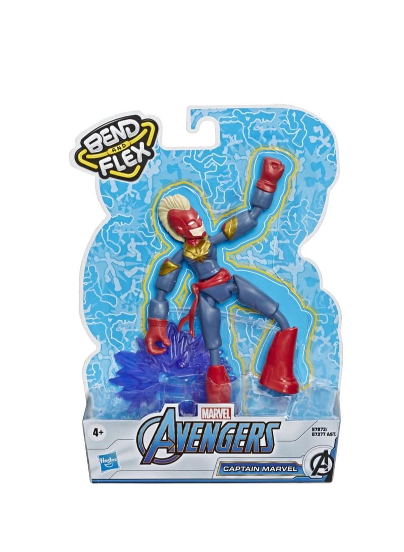 MARVEL Avengers Bend & Flex Captain Marvel Action Figure E7872 - Image 1
