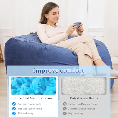 Jecqbor Bean Bag Filler, 10lbs Shredded Memory Foam Filling, Soft Pillow Stuffing Bean Bag Refill Foam for Couch, Cushion, Stuffed Animals, Dog Bed, Arts Crafts - Image 4