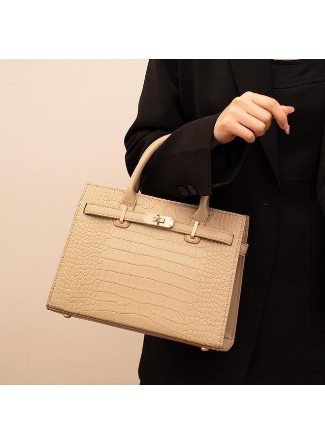 GoldenLike Crocodile Pattern Satchel for Women, 3 Pcs Ladies Elegant Handbag Large Capacity Shoulder Bag Tote Bag with Top-handle Faux Leather Classic Clutch Shoulder Purse for Ladies  - Image 3