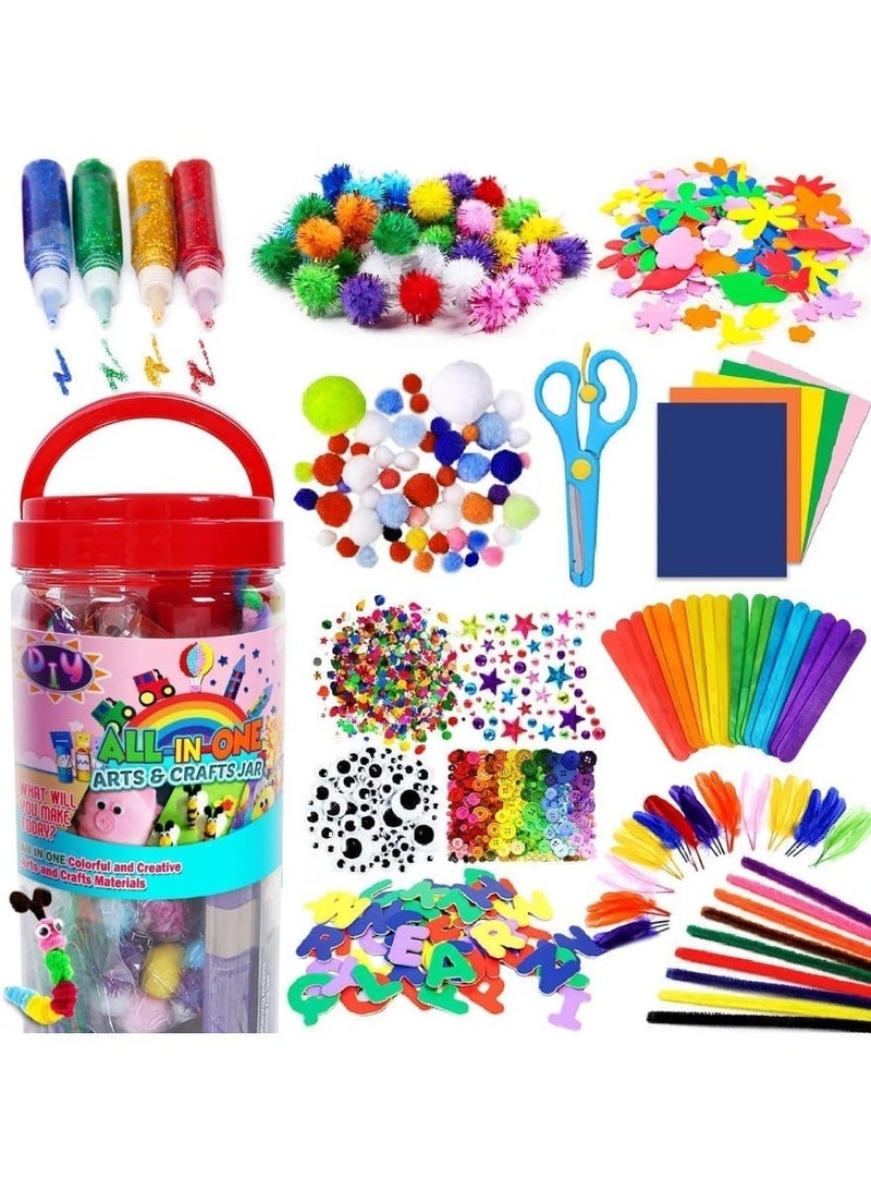 SNAPTRON 1000PCS Kids Arts and Crafts Kit – DIY Craft Supplies Set for Children, Creative Crafting Materials for School & Home Projects - Image 1