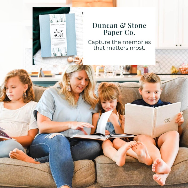 DUNCAN & STONE PAPER CO. كتاب ذكريات الطفل - كتاب ذكريات الطفولة للمعالم - مجلة الأم وأنا مع تلميحات وصور والمزيد - هدايا تذكارية للمولود (كريم، 230 صفحة) - Image 5