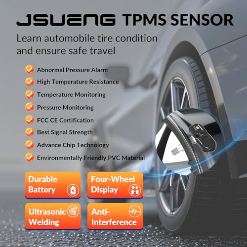 Jsueng جسوانغ 42607-33021 حساس TPMS، مجموعة من 4 حساسات نظام مراقبة ضغط الإطارات لتويوتا كامري راف 4 هايلاندر يارس كورولا، لكزس ES GS LX بديل لـ PMV-107J 42607-33011 315MHZ - Image 5