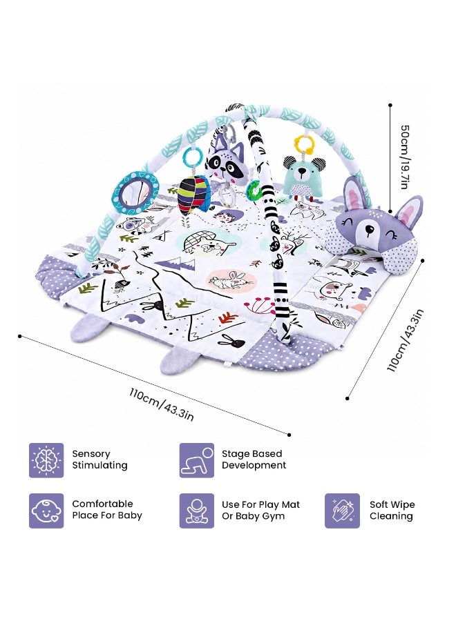 HI-FINE Baby Gym Play Mat, 8-in-1 Tummy Time Mat & Activity Gym, Washable Ball Pit, Infant Play Mat with Detachable Toys for Sensory Exploration and Motor Skill Development - Image 3