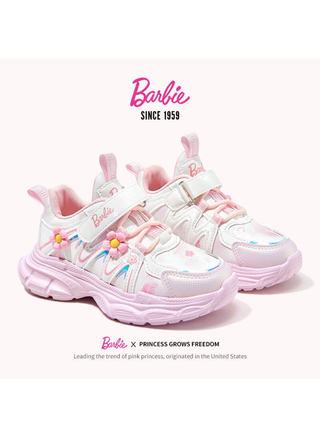Barbie Children's Cotton Shoes, Girls' Fleece-lined Shoes, Elementary School Students' Running Shoes, Kids' Winter Sports Casual Shoes Da6937 Pink 30 - Image 4