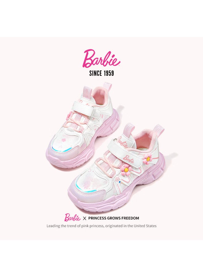 Barbie Children's Cotton Shoes, Girls' Fleece-lined Shoes, Elementary School Students' Running Shoes, Kids' Winter Sports Casual Shoes Da6937 Pink 30 - Image 5
