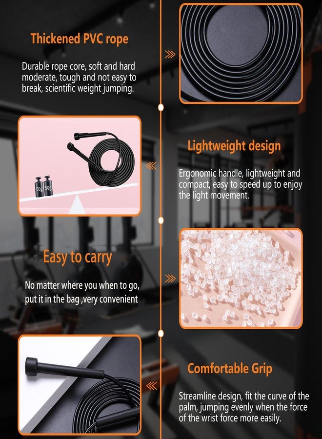 ASTIMESA 2 Pack Adjustable Jump Rope, Tangle-Free Skipping Rope for Women Men, Lightweight Speed Rope, Workout Exercise Ropes for Fitness Boxing Adult Gym Outdoor Beginner (Black, Green) - Image 3