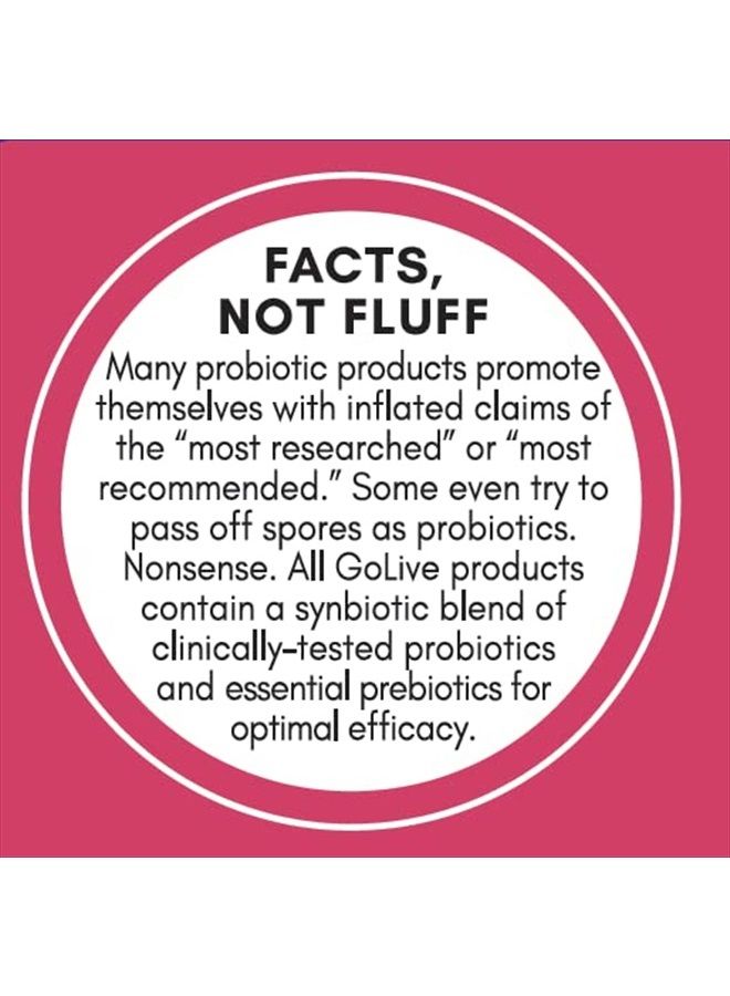 GoLive Probiotics & Prebiotics BERRY POMEGRANATE Synbiotic Powder. Probiotics + Prebiotics for Women, Men & Kids +15 Billion CFUs,15 Clinical Strains for Immune and Digestive Health. 10's Pack - Image 5