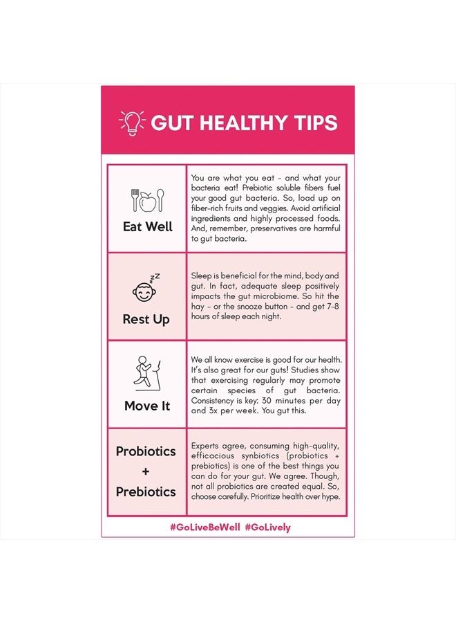 GoLive Probiotics & Prebiotics BERRY POMEGRANATE Synbiotic Powder. Probiotics + Prebiotics for Women, Men & Kids +15 Billion CFUs,15 Clinical Strains for Immune and Digestive Health. 10's Pack - Image 3