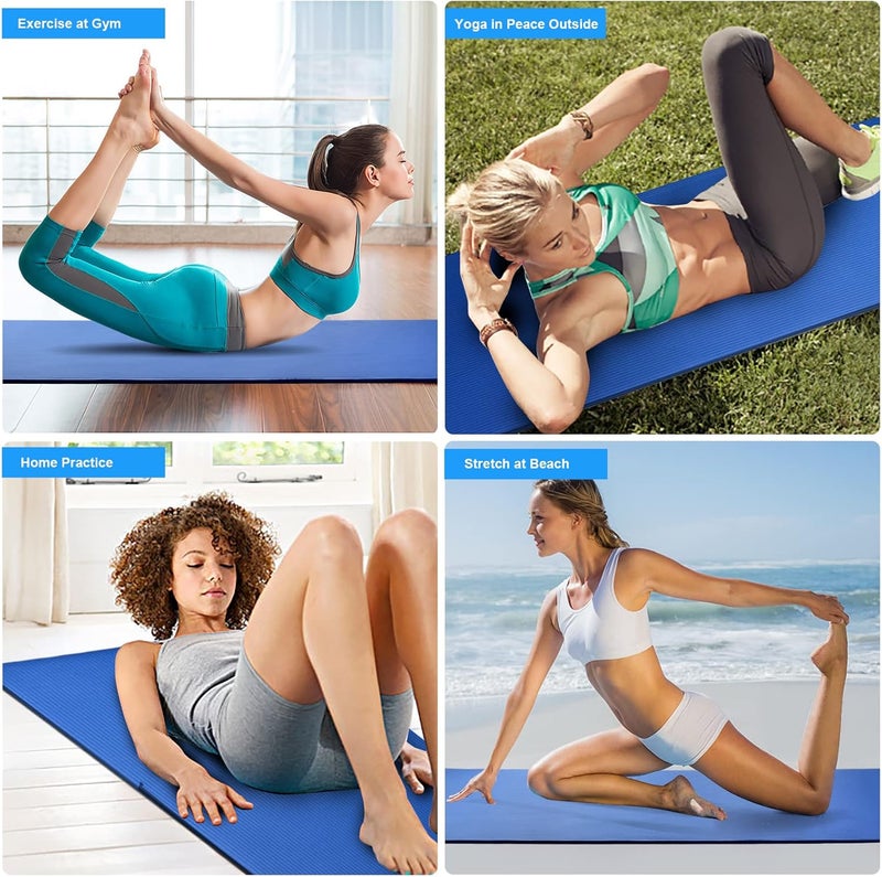 Cyber Yoga Mat 10 MM - Blue - Image 5