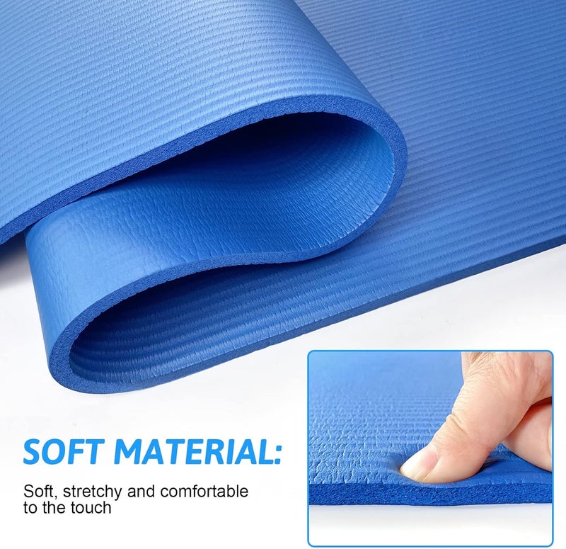 Cyber Yoga Mat 10 MM - Blue - Image 4
