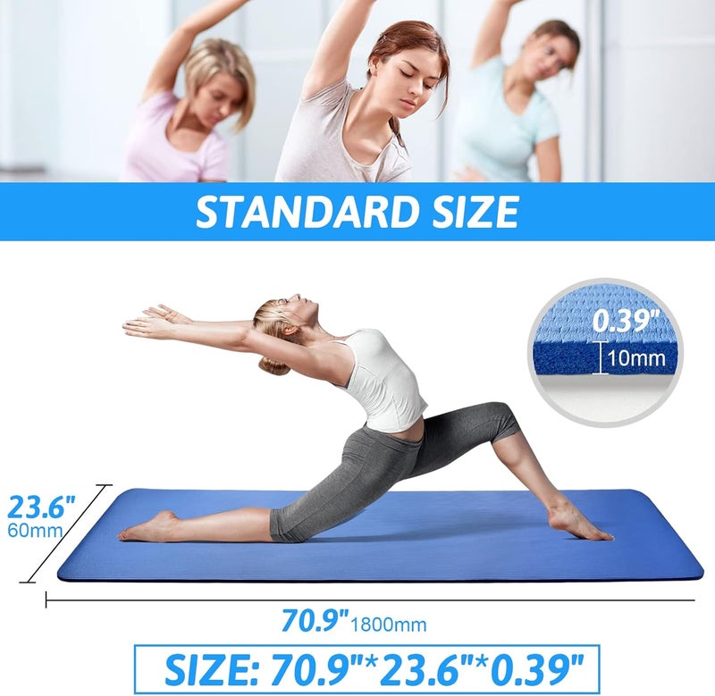 Cyber Yoga Mat 10 MM - Blue - Image 3