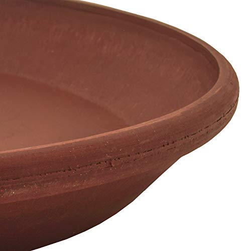 PSW Pot Collection AP30TC 12-inch Plastic/Stone/Wood Composite Plant Saucer Drip Tray – No Drainage Hole (Drillable), Indoor/Outer Water Tray, Terra Cotta Color - Image 3