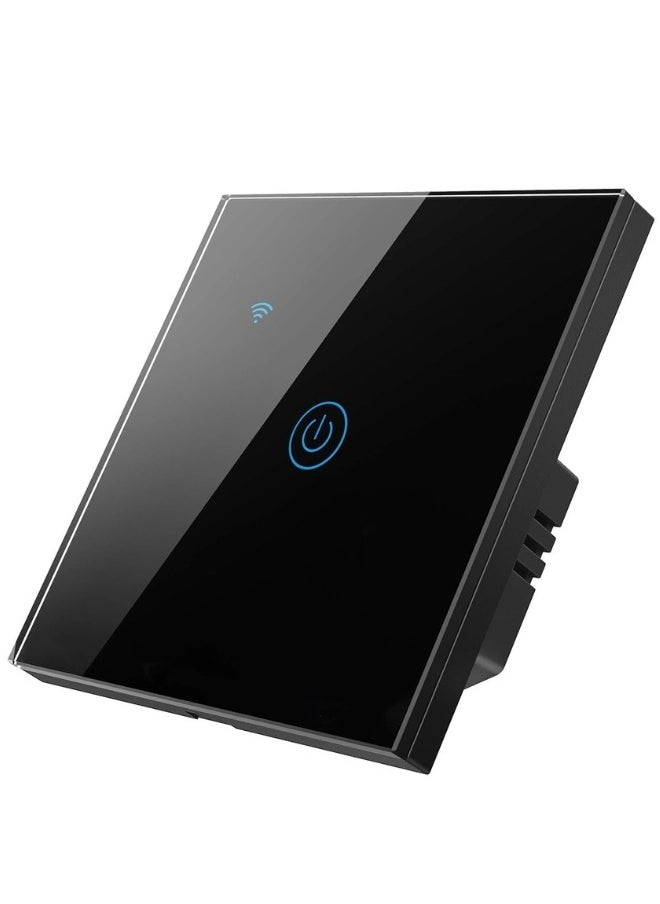 Dooge Smart Wi-Fi Light Switch Compatible with HomeKit Voice Control Directly by Siri Alexa Google Assistant 1 Gang Black  - Image 1