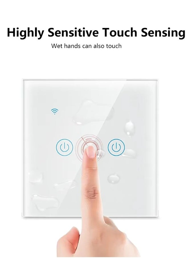 Dooge Smart Wi-Fi Light Switch Compatible with HomeKit Voice Control Directly by Siri Alexa Google Assistant 1 Gang Black  - Image 2