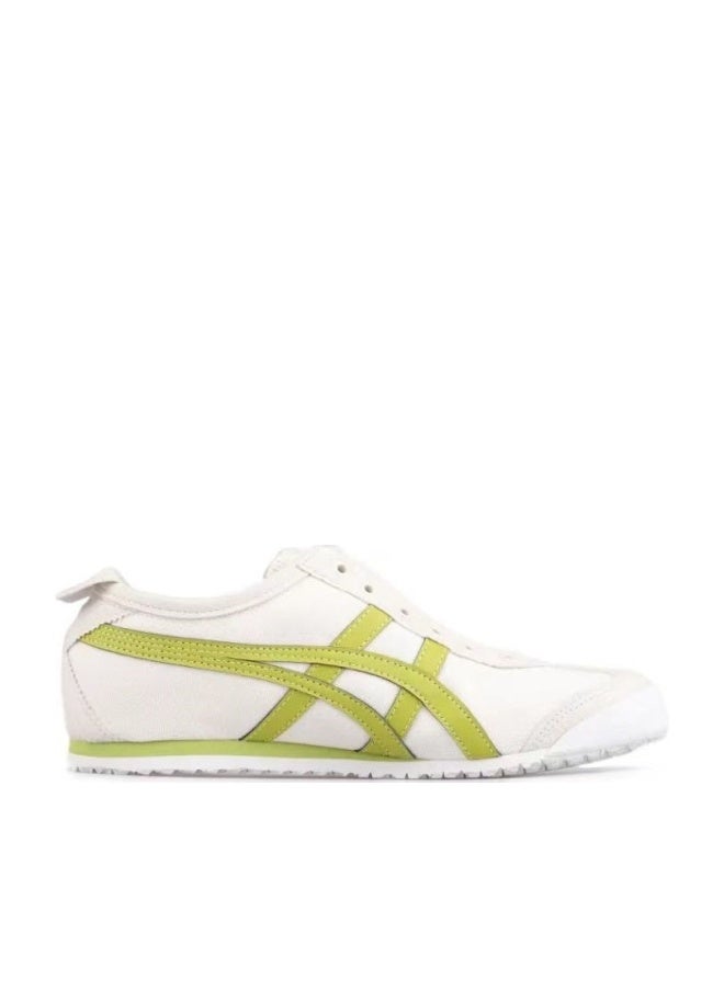 Onitsuka Tiger Men and Women MEXICO 66 Slip-On Canvas Casual Colorblock Sneakers Shoes Beige/Light Green - Image 1