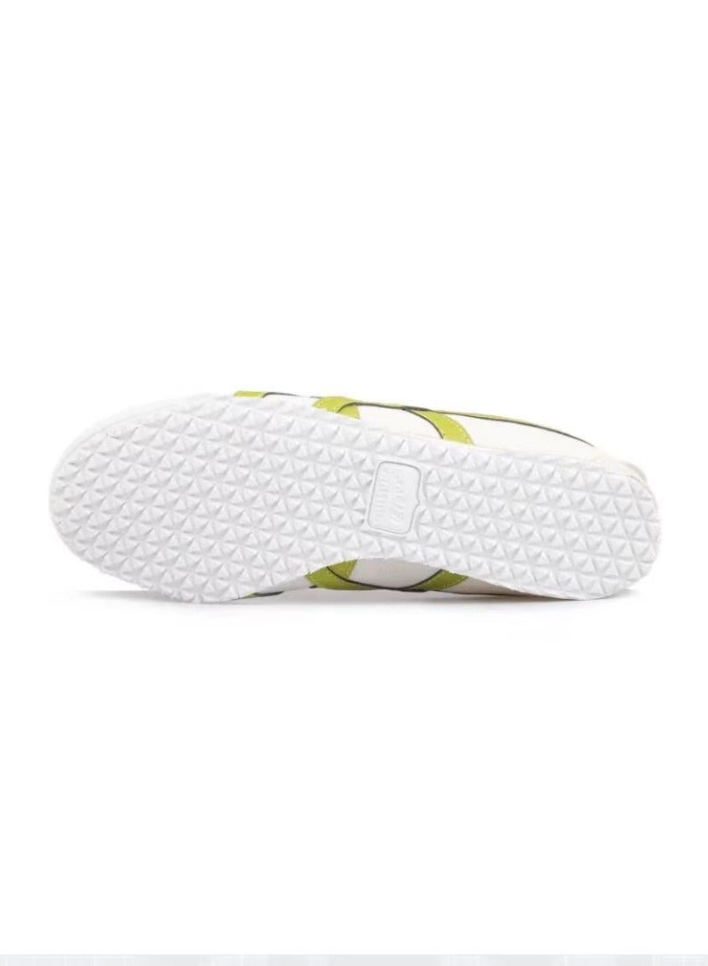 Onitsuka Tiger Men and Women MEXICO 66 Slip-On Canvas Casual Colorblock Sneakers Shoes Beige/Light Green - Image 5