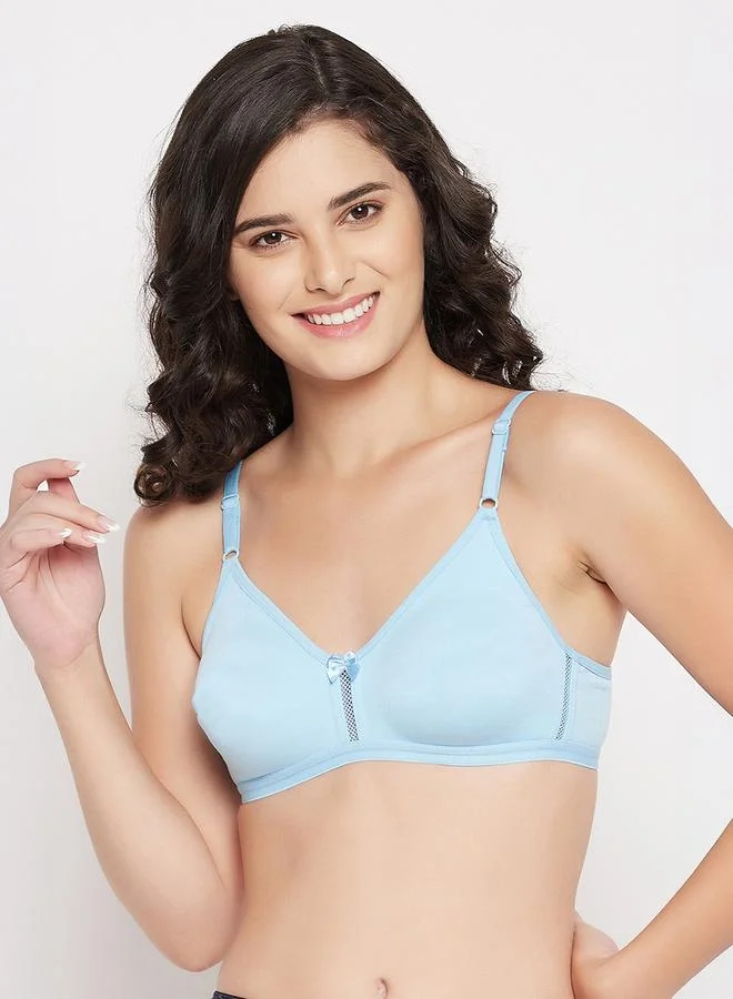 كلوفيا Blue Non-Padded Non-Wired Full Coverage Bra