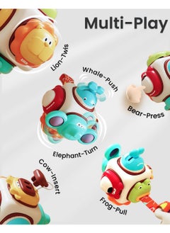XiuWoo Toddler Travel Toys Montessori Toys Fidget Toys for Toddlers 1-3 Sensory Toys Road Trip for Airplane Travel Busy Cube Toddler Car Toys with Lanyard  - Image 3