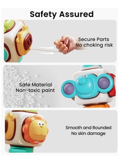 XiuWoo Toddler Travel Toys Montessori Toys Fidget Toys for Toddlers 1-3 Sensory Toys Road Trip for Airplane Travel Busy Cube Toddler Car Toys with Lanyard  - Image 4