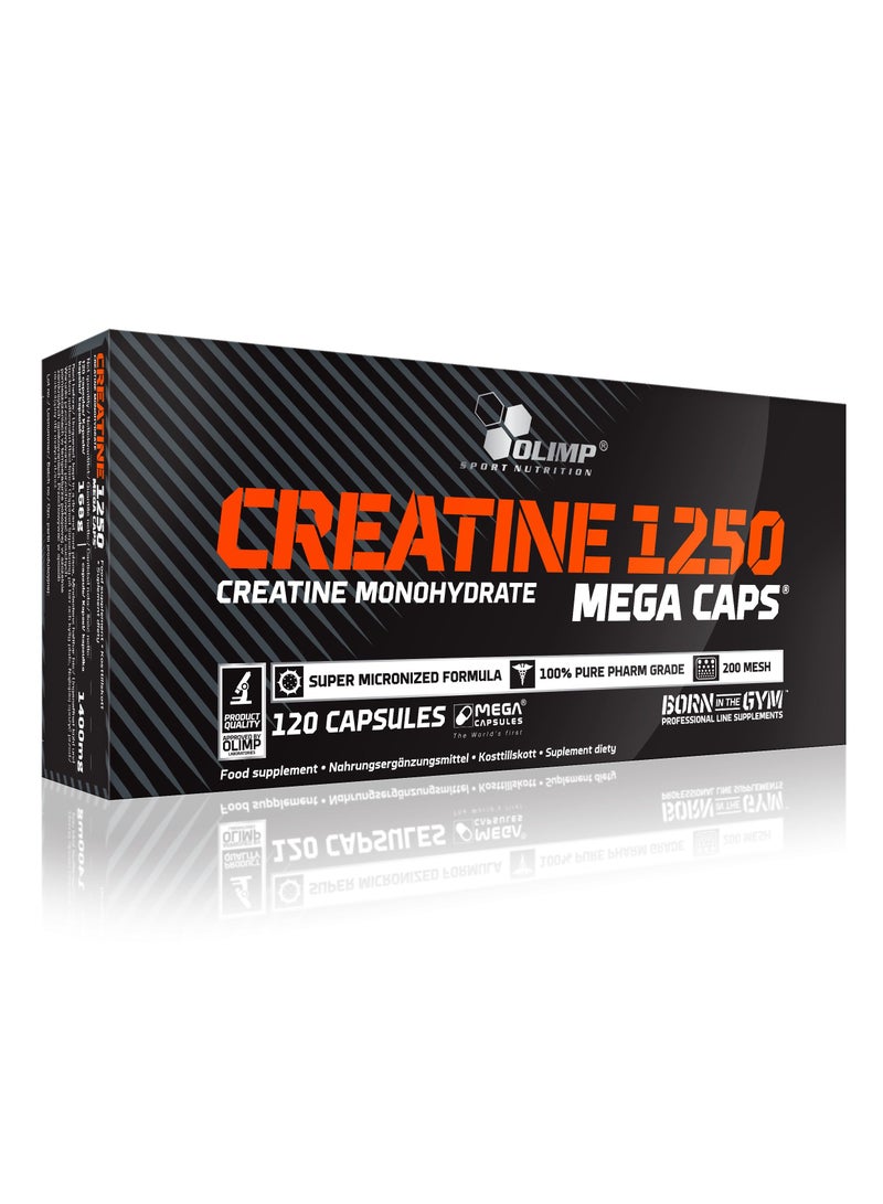 Olimp Creatine 1250 Mega Caps Food Supplement - 120 Capsules - Image 1